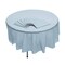6 Ft. 10" Bulk 12 Pc. Light Blue Round Disposable Plastic Tablecloths